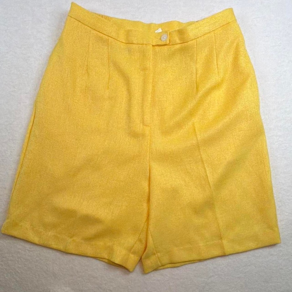 Retro Marigold Bermuda Shorts Dopamine Dressing Resort Wear Vintage Preppy